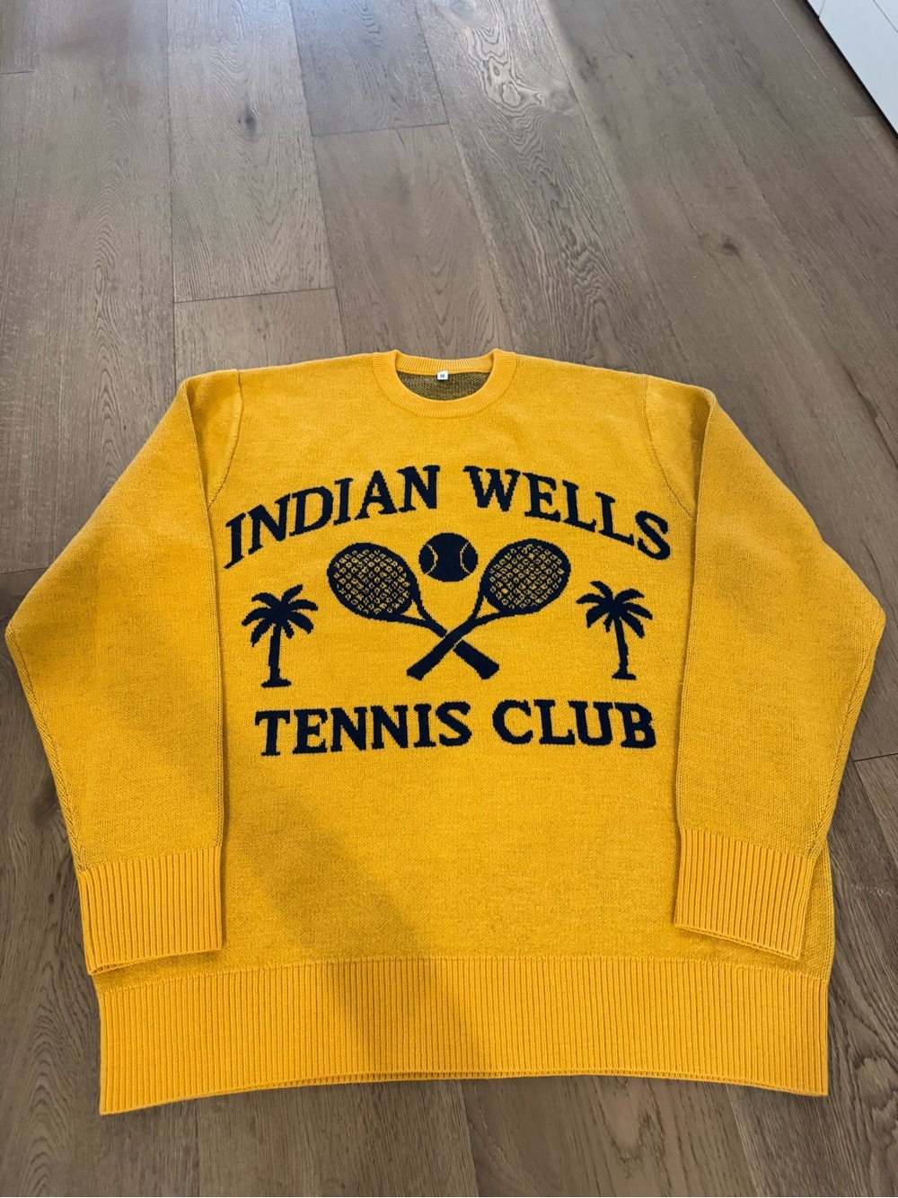 Indian Wells Tennis Club Men's Yellow Crewneck Sweater